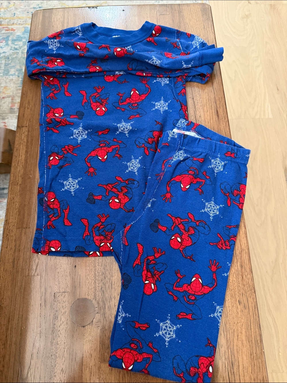 Hanna Andersson Blue and Red Spider-Man Pajama Set